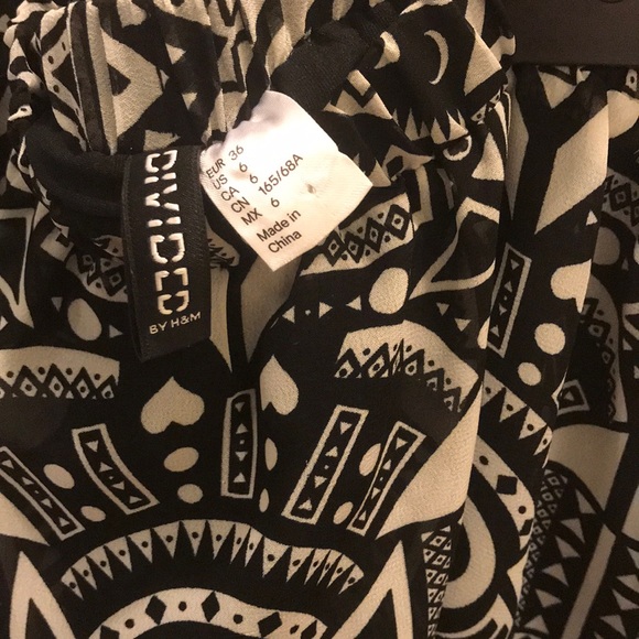 High Low Aztec print black and white skirt - Picture 2 of 4